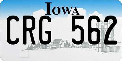 IA license plate CRG562