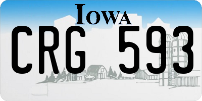 IA license plate CRG593