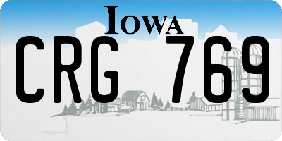 IA license plate CRG769
