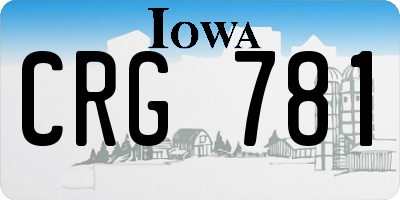 IA license plate CRG781