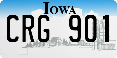 IA license plate CRG901