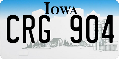 IA license plate CRG904