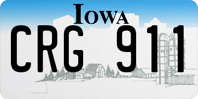 IA license plate CRG911