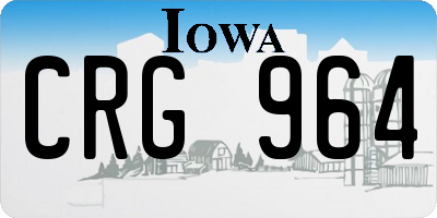 IA license plate CRG964