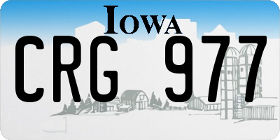 IA license plate CRG977