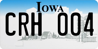 IA license plate CRH004