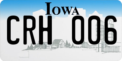 IA license plate CRH006