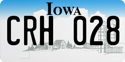 IA license plate CRH028