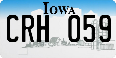 IA license plate CRH059