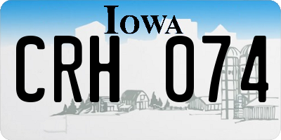IA license plate CRH074