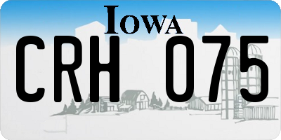 IA license plate CRH075