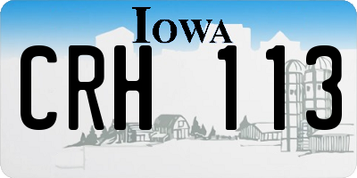 IA license plate CRH113