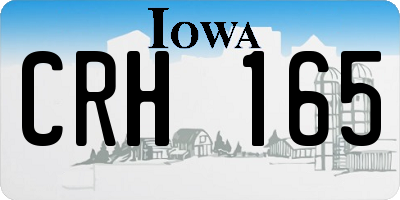 IA license plate CRH165