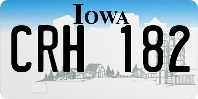 IA license plate CRH182