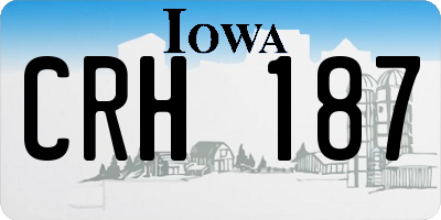 IA license plate CRH187