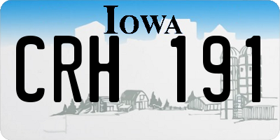 IA license plate CRH191