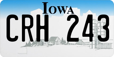 IA license plate CRH243
