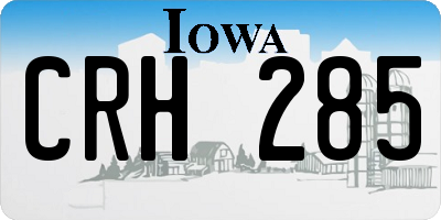 IA license plate CRH285