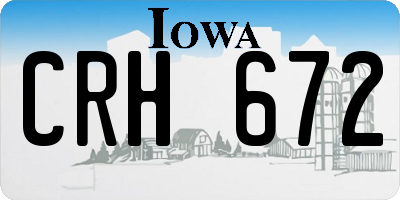 IA license plate CRH672