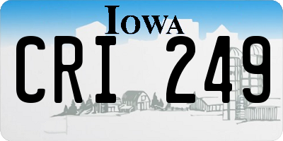 IA license plate CRI249