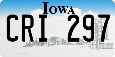 IA license plate CRI297
