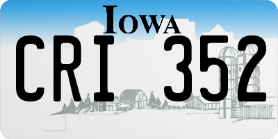 IA license plate CRI352