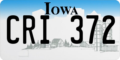 IA license plate CRI372