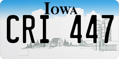 IA license plate CRI447