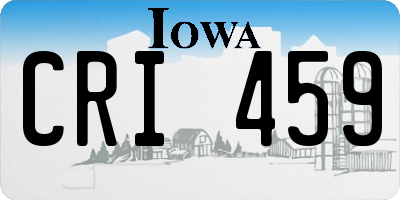 IA license plate CRI459