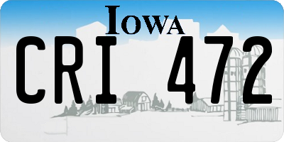 IA license plate CRI472