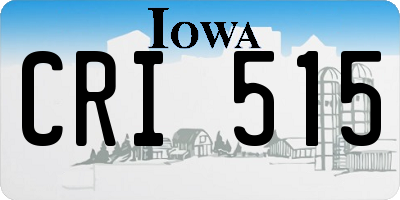 IA license plate CRI515