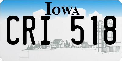IA license plate CRI518