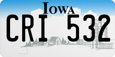 IA license plate CRI532