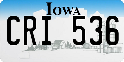 IA license plate CRI536