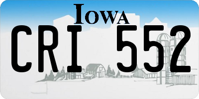IA license plate CRI552