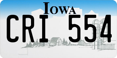 IA license plate CRI554