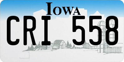 IA license plate CRI558
