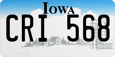 IA license plate CRI568