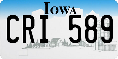 IA license plate CRI589