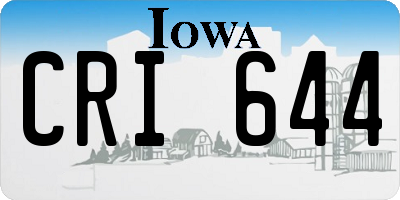IA license plate CRI644