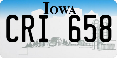 IA license plate CRI658
