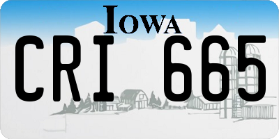 IA license plate CRI665
