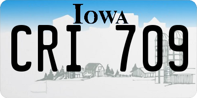 IA license plate CRI709