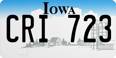 IA license plate CRI723