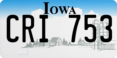 IA license plate CRI753