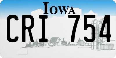 IA license plate CRI754