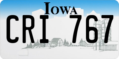 IA license plate CRI767