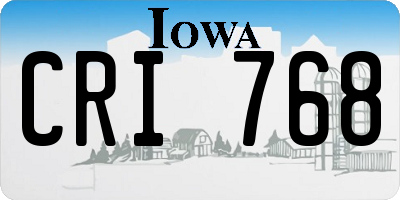 IA license plate CRI768