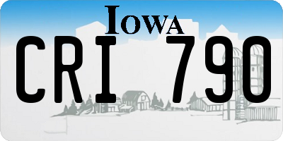 IA license plate CRI790