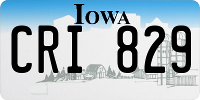 IA license plate CRI829